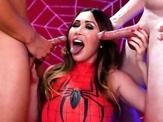 Hot Whorish Spiderwoman Costume Play Featuring Kianna Dior