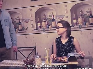 Nerdy Student In Glasses Rita Jalace Gets Facial Cumshot On The Very First Date